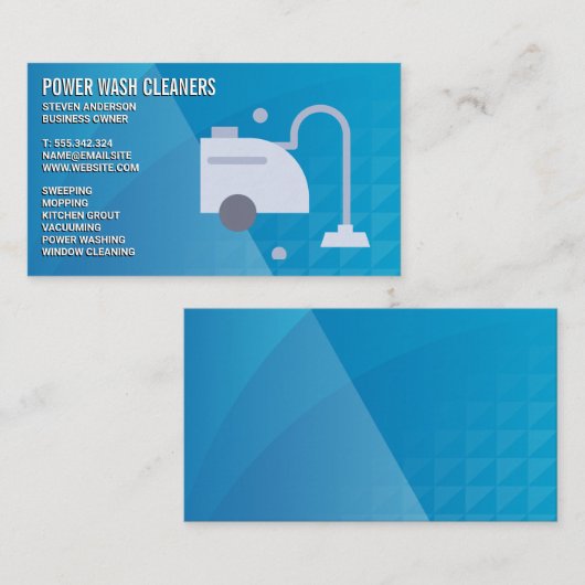 Teppichreinigung | Dampfvakuum Visitenkarte (Vorne/Hinten)