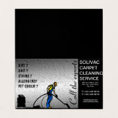 Teppichreinigung Faltkarte Visitenkarten (Außenseite Aufgefaltet)