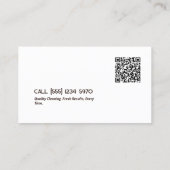 Teppichreinigung nach Maß QR Visitenkarte (Rückseite)