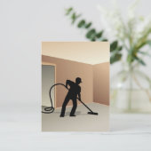 Teppichreinigung Postkarte (Stehend Vorderseite)