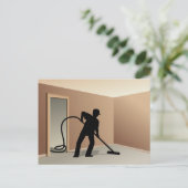 Teppichreinigung Postkarte (Stehend Vorderseite)