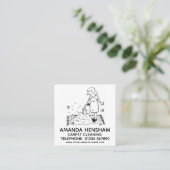 Teppichreinigung Quadratische Visitenkarte (Stehend Vorderseite)