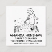 Teppichreinigung Quadratische Visitenkarte (Vorderseite)