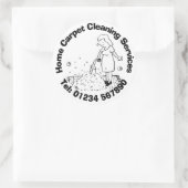 Teppichreinigung und Teppichreiniger Runder Aufkleber (Tasche)