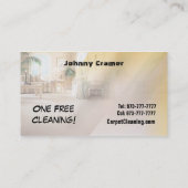 Teppichreinigung Visitenkarten Visitenkarte (Rückseite)