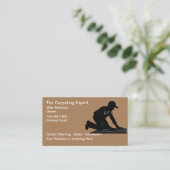 Teppichreinigungs- und Installationskarten Visitenkarte (Stehend Vorderseite)