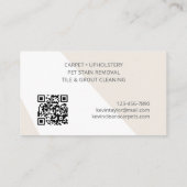 Teppichreinigungskarte Visitenkarte (Rückseite)