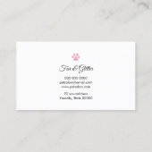 Teppichsalon in Pastellfarben Visitenkarte (Rückseite)