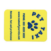 Teppichtaxi denim magnet (Horizontal)