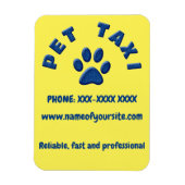 Teppichtaxi denim magnet (Vertikal)