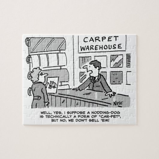Teppichvorführung verkauft keine Hunde, die nicken Puzzle (Horizontal)