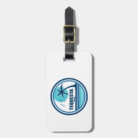 Tequesta Florida Palm Tree Birds Gepäckanhänger (Vorderseite vertikal)