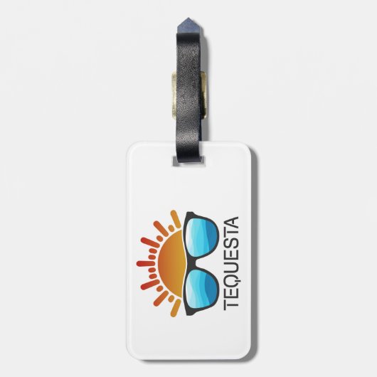 Tequesta Florida Sonnenbrille Gepäckanhänger (Rückseite vertikal)
