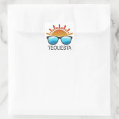 Tequesta Florida Sonnenbrille Quadratischer Aufkleber (Tasche)