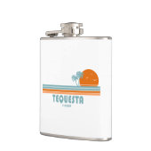 Tequesta Florida Sun Palm Trees Flachmann (Links)