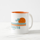 Tequesta Florida Sun Palm Trees Zweifarbige Tasse (VorderseiteRechts)