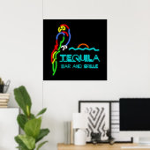 Tequila Bar and Grille Neon Sign Poster (Heimbüro)