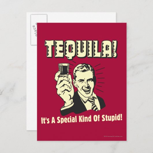 Tequila: Besondere Art von Dummkopf Postkarte (Vorne/Hinten)