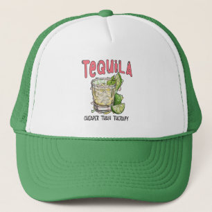 Tequila billiger als Therapie Lustiges Tequila Mex Truckerkappe