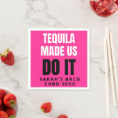 Tequila brachte uns dazu, es zu tun | Braut-Trink- Serviette (Beispiel)
