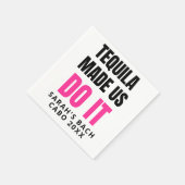 Tequila brachte uns dazu, es zu tun | Braut-Trinkg Serviette (Ecke)