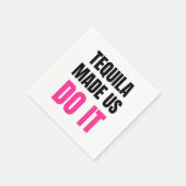 Tequila brachte uns dazu, es zu tun | Braut-Trinkt Serviette (Ecke)