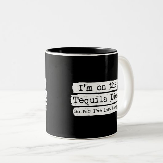 Tequila-Diät-Tasse Zweifarbige Tasse (VorderseiteRechts)