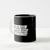 Tequila-Diät-Tasse Zweifarbige Tasse (Vorderseite Links)