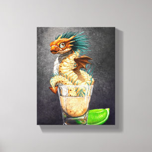 Tequila Dragon 8x10 Canvas Print Leinwanddruck