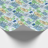 Tequila Drink Blue Agave Cactus Gemustert Geschenkpapier (Ecke)