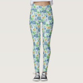 Tequila Drinker Blue Agave Cactus und Sombreros Leggings (Vorderseite)