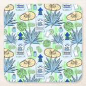 Tequila Drinker Cool Cocktail Party Rechteckiger Pappuntersetzer (Vorderseite)