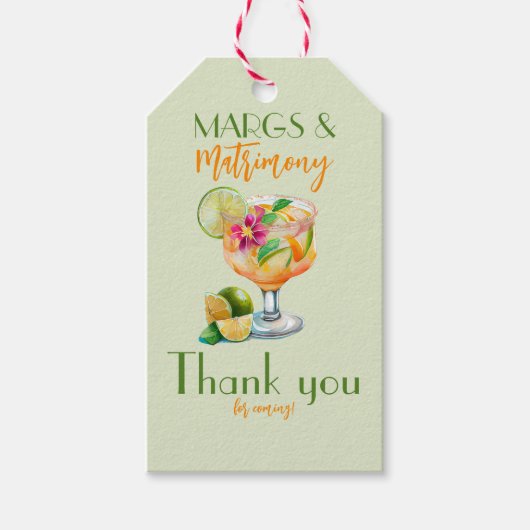 Tequila & Fiesta Bachelorette Geschenkanhänger (Vorderseite)