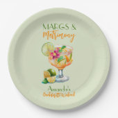 Tequila & Fiesta Bachelorette Pappteller (Vorderseite)