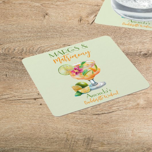 Tequila & Fiesta Bachelorette Rechteckiger Pappuntersetzer