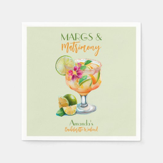 Tequila & Fiesta Bachelorette Serviette (Vorderseite)