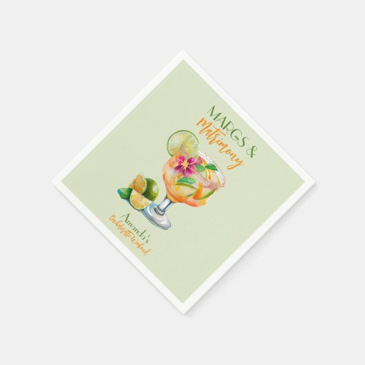 Tequila & Fiesta Bachelorette Serviette (Ecke)