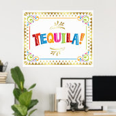TEQUILA! Fiesta Party Signieren Print Poster (Heimbüro)