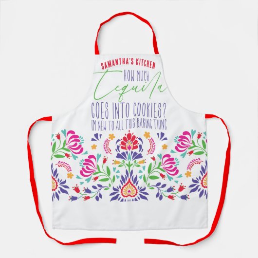 Tequila Funny Mexican Tequila Cookies Backgeschenk Schürze (Vorderseite)