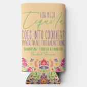 Tequila Funny Mexican Tequila Cookies Backgeschenk Selters Dosenkühler (Rückseite)