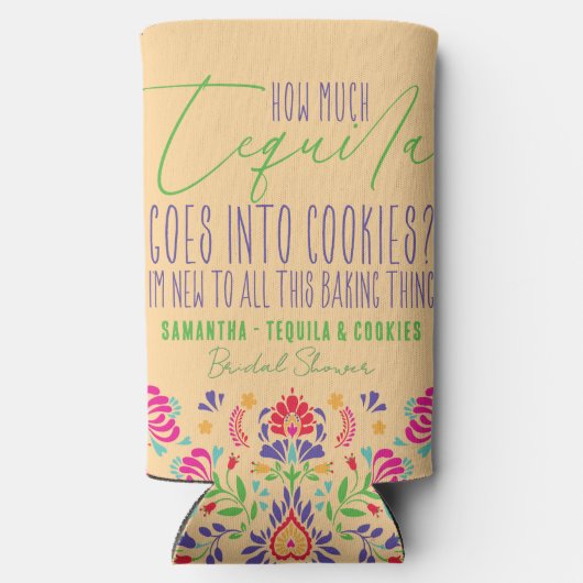 Tequila Funny Mexican Tequila Cookies Backgeschenk Selters Dosenkühler (Rückseite)