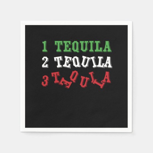 Tequila Funny Tequila Drinker Mexican Drink Gesche Serviette (Vorderseite)