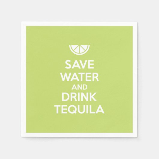 Tequila gerettet Wasser und trinken Serviette (Vorderseite)