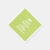 Tequila gerettet Wasser und trinken Serviette (Ecke)