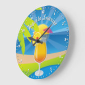 Tequila Große Wanduhr (Winkel)