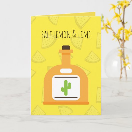 Tequila-Gruß-Karte Karte (Gelbe Blume)