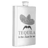 Tequila ist der Juan für mich Flasche Flachmann (Rechts)