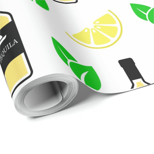 Tequila & Lemon Geschenkpapier (Rolleneckpunkt)