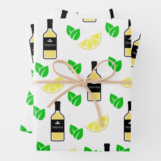 Tequila & Lemon Geschenkpapier Set (Beispiel)