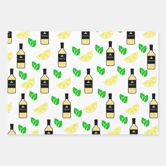 Tequila & Lemon Geschenkpapier Set (Vorderseite)